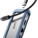 uni USB C Hub Multiport Adapter with Detachable Cable, 8-in-1 USB C Hub with 4K HDMI, 1Gbps Ethernet, SD Card Reader, 100W PD, Compatible for MacBook Pro 2023, iPad Pro 2023, Galaxy S24/S23 & More