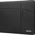 MOSISO Laptop Sleeve Bag Compatible with MacBook Air/Pro, 13-13.3 inch Notebook, Compatible with MacBook Pro 14 inch M4 M3 M2 M1 2025-2021 with Horizontal Vertical&Right Bevel Pockets, Black