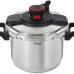 T-fal Clipso Stainless Steel Pressure Cooker, 6.3 Quart, Induction Cookware, Secure Locking System, One Hand System, Recipe Book Included, Pots and Pans, Kitchen, Silver