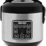 AROMA Digital Rice Cooker, 4-Cup (Uncooked) / 8-Cup (Cooked), Steamer, Grain Cooker, Multicooker, 2 Qt, Stainless Steel Exterior, ARC-914SBD