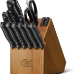 Chicago Cutlery Ellsworth (13-PC) Kitchen Knife Block Set With Wooden Block & Built-In Sharpener, Ergonomic Handles and Stainless Steel Professional Chef Knife Set & Scissors With Bottle Opener