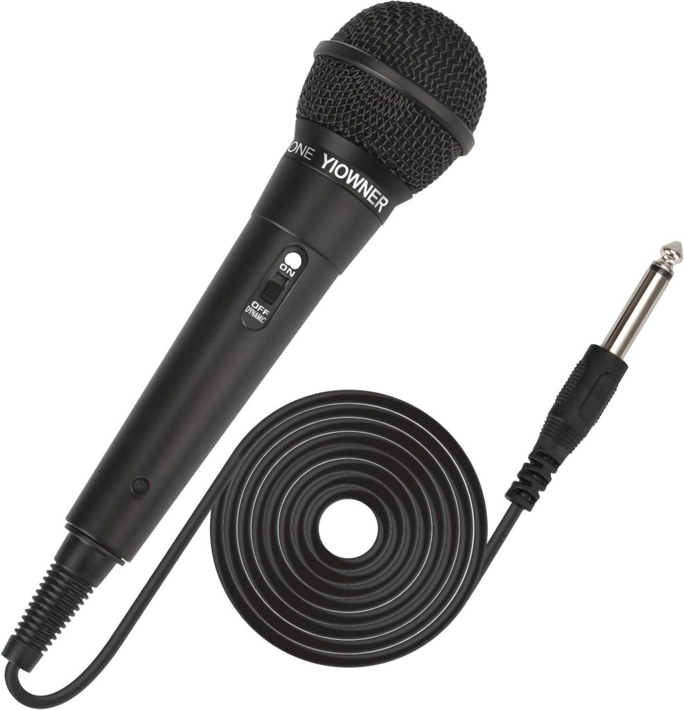 Wired Microphone, Karaoke Handheld Microphone for Singing, Mic Karaoke with 2.5m Cable, Vocal Dynamic Mic for Speaker, AMP, Mixer, DVD