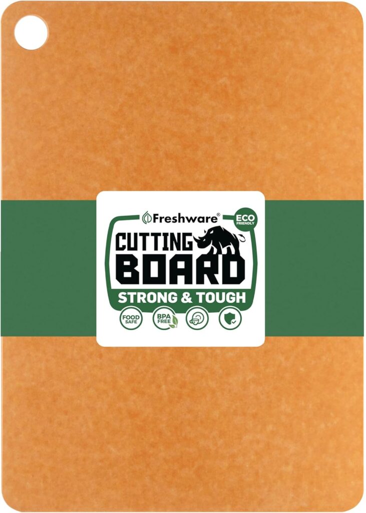 Freshware Wood Cutting Board for Kitchen, Dishwasher Safe, Large, 15″ x 11.25″, Natural