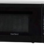 West Bend Microwave Oven 700-Watts Compact with 6 Pre-Set Cooking Settings, Speed Defrost, Electronic Control Panel and Glass Turntable, 0.7 Cu.Ft., Black