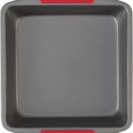 GoodCook MegaGrip Baking Pan with Silicone Grip Handles Square Non-Stick Heavy-Gauge Steel Cake Pan Baking Dish for Brownies Bread Cake Baked Goods & More, Dishwasher Safe, 8×8-Inch,