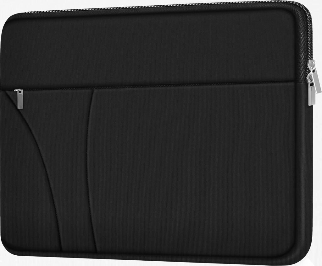 Laptop Sleeve 14 inch, Slim Traveling Laptop Case Cover with Zippered Pocket, Shockproof Protective Carrying Briefcase Computer Bag for 14″ MacBook Air/Pro, HP, Dell, Lenovo, Acer, Black