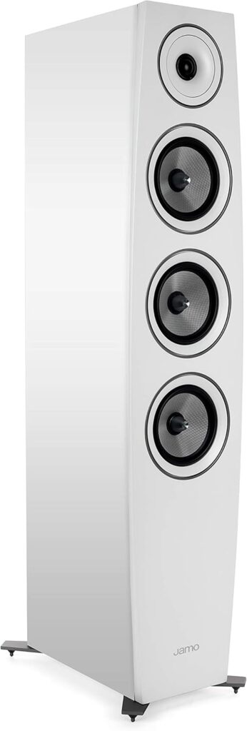 Jamo C 97 II – Premium Floor-Standing Loudspeaker for Home Theater and Music Systems – Each – White