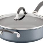 Circulon A1 Series with ScratchDefense Technology Nonstick Induction Sauté Pan with Helper Handle and Lid, 5 Quart, Graphite