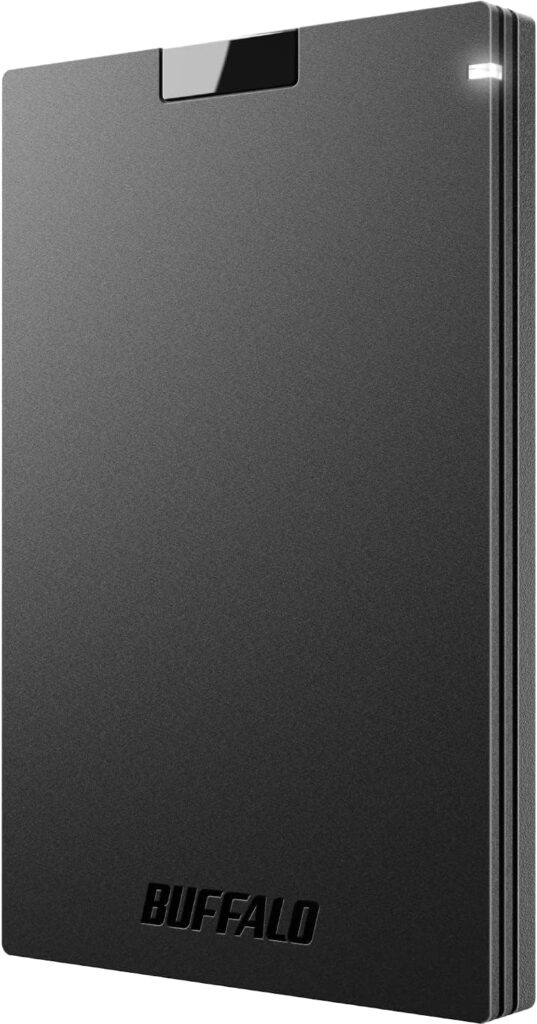 BUFFALO External SSD 1TB – Compatible with PS4 / PS5 / Windows/Mac – USB-C – USB-A – USB 3.2 – External Solid State Drive – SSD-PG1.0U3B