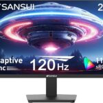 SANSUI 27 Inch Computer Monitor 120Hz, FHD 1080P Monitor, HDMI DP Ports FreeSync, HDR 110% sRGB, Tilt Adjustable Frameless VESA Compatible for Office and Home (ES-27F2, HDMI Cable Included)