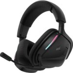 Corsair Void v2 Wireless Gaming Headset with Bluetooth for PC, PS5, PS4, Switch, Mobile – Dolby Atmos, 70 Hr Battery, Dual Wireless, Lightweight, Fast Charging – Carbon
