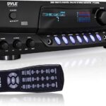 Pyle 200W Home Audio Power Amplifier – Stereo Receiver w/AM FM Tuner, 2 Microphone Input w/Echo for Karaoke, Great Addition to Your Home Entertainment Speaker System – PT260A.5
