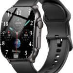 Smart Watches for Women Men Bluetooth Call, 2.01″ AMOLED Curved Display Smart Watch with 100+ Workout Modes, Fitness Watch with Heart Rate/Sleep Monitor, IP68 Waterproof Smartwatch for Android iOS