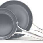 Calphalon® Premier Ceramic Nonstick 8″ and 10″ Frying Pan Set, Mushroom Grey