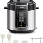 COMFEE’ Pressure Cooker 6 Quart with 13 Cooking Functions, Olla de Presion Non-Stick Pot Yogurt Maker Rice Cooker Slow Cooker Sauté Steamer, Healthy Ceramic Inner Pot