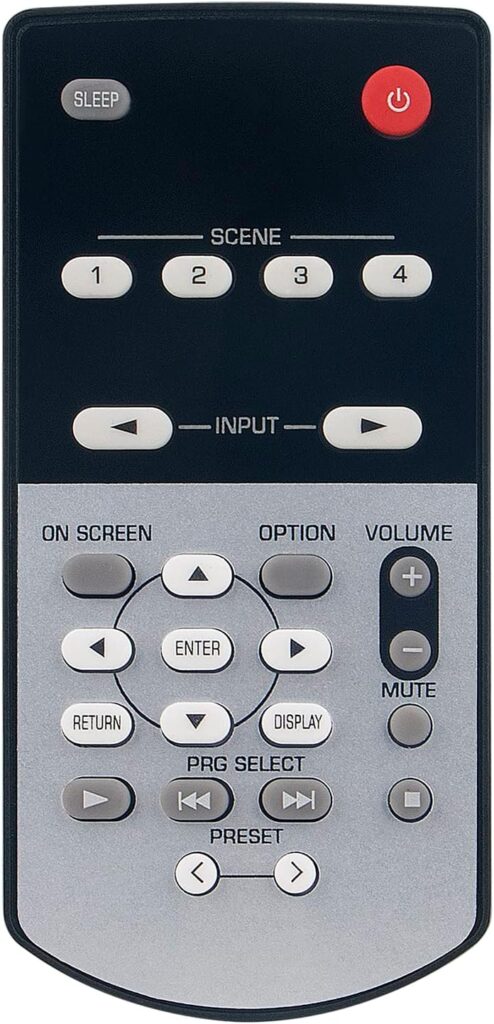 RAV39 WU74100 PERFASCIN Replace Remote Control Fit for Yamaha AV Receiver RAV40-WU81380 RX-A2000 RXA2000 RXA3000 RX-A3000 RX-A2000BL RX-A3000BL WU74100 RXA2000BL RXA3000BL RAV39 Zone 2/RX-A3000