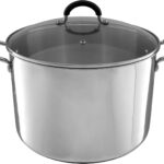 Large Stock Pot-Stainless Steel Pot with Lid-Compatible with Electric, Gas, Induction or Gas Cooktops-12-Quart Capacity Cookware by Classic Cuisine