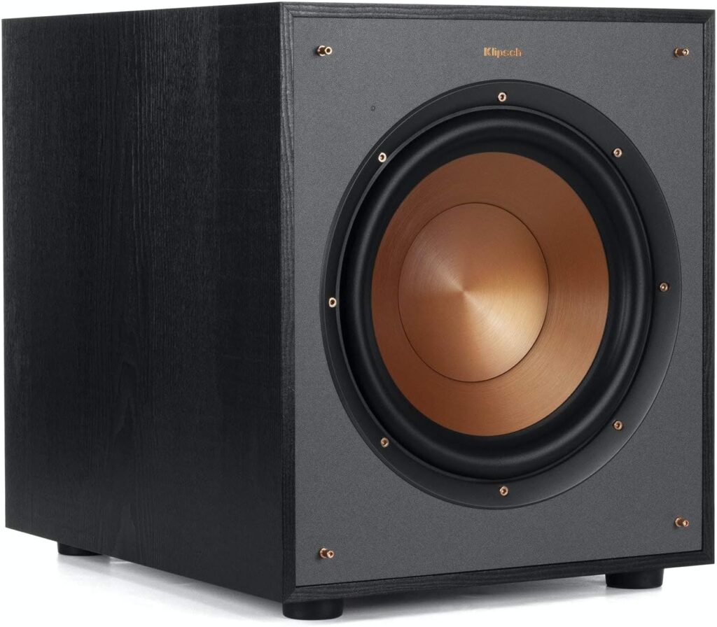 Klipsch R-100SW 10″ Subwoofer, Incredibly Deep Bass and an All-digital Amplifier,14 5″ x 12 5″ x 16 4″