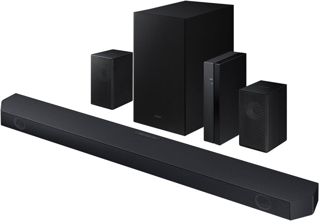 SAMSUNG 5.1 Channel Sound Bar with Wireless Subwoofer Q-Symphony & Dolby Atmos Audio – HW-Q65C/ZA (Renewed)