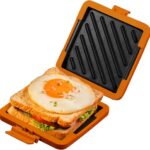 Toaster,Microwave Toaster, Sandwich Maker, Panini Maker, Dishwasher Safe,NO Electricity,Wireless,Time Saving,Fast,Toastie Safe in Microwave Oven(Orange, Microwave Sandwich Maker)