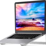 Laptop Stand for Desk，Stable Ergonomic Aluminum Computer Riser Cooling Stand for Mac MacBook Pro/ MacBook Pro Air,HP, Dell, More PC Notebook – 12 13 15 16.2 inch (Silver)
