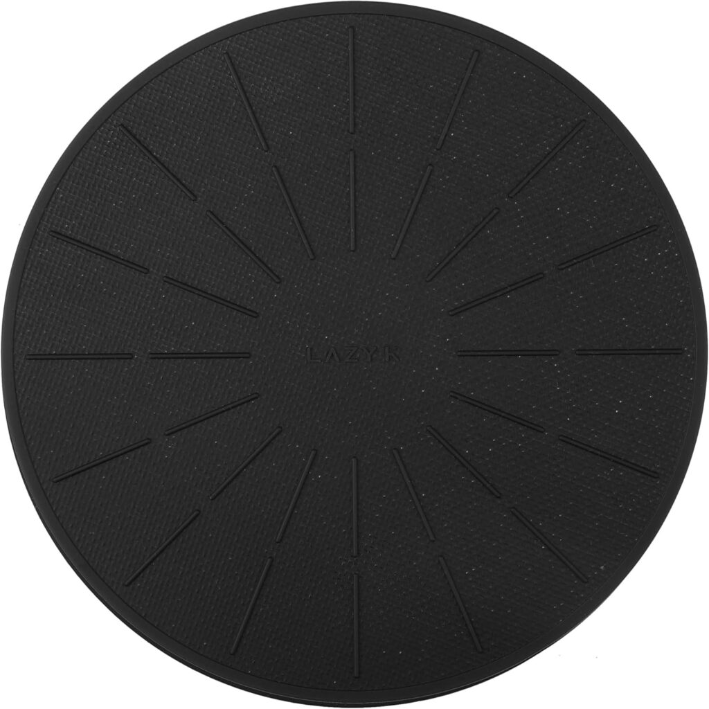 Lazy K Induction Cooktop Mat – Silicone Fiberglass Scratch Protector – for Magnetic Stove – Non Slip Pads to Prevent Pots from Sliding During Cooking_ Black (9.4inches)