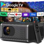 【Built in Apps | 4.45″ Ultra enclosed optical | Native 1080P】Polaring A1 Android Projector 1080P 4K 30000 Lumens 700ANSI Auto Keystone Correction Video Projetor Home Proyector Outdoor Projectors