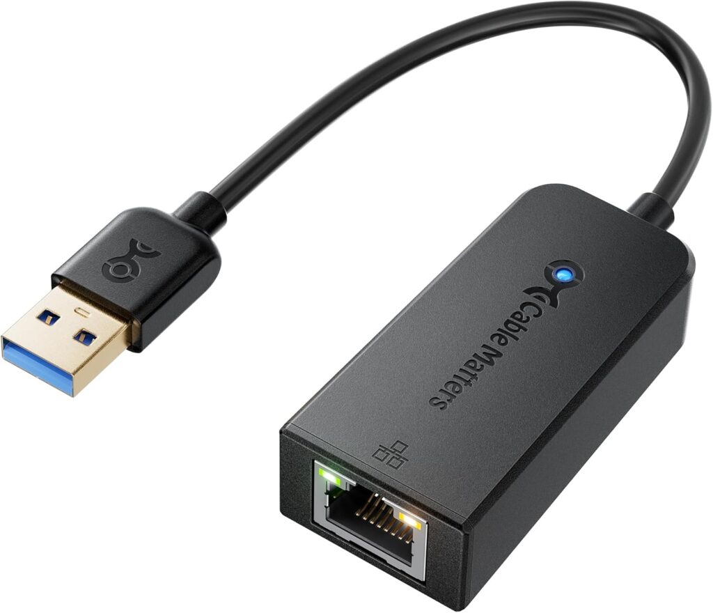 Cable Matters Plug & Play USB to Ethernet Adapter with PXE, MAC Address Clone Support (USB3.0 to Gigabit Network, Ethernet to USB Adapter for Laptop) Supporting 10/100/1000Mbps