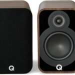 Q Acoustics 5020 Bookshelf Speakers Pair Santos Rosewood – 5″ Mid/Bass Driver, 1″ Tweeter – Stereo System for Home Theater Entertainment Center, Surround Sound System for TV/Record Player