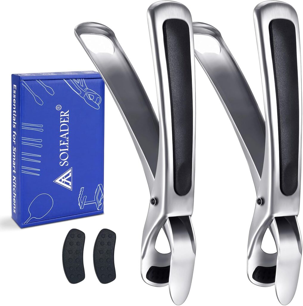 SOLEADER Plate Gripper Compatible With Instant Pot Accessories, Air Fryer Pans Gripper, Hot Plate Bowl Retriever For Egg Custard For Jidangeng, For Microwave Toaster Oven Steamer, Pack of Two