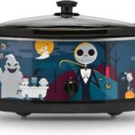 Disney The Nightmare Before Christmas 7-Quart Oogie Boogie Slow Cooker by Select Brands – Food Warmer for Parties – Low, High & Warm Heat Settings – Kitchen Essential for Home-Cooked Meals