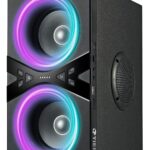 Bluetooth Speakers, Wireless TWS Portable Speaker with Lights,100dB Loud Subwoofer 80w(Peak) Stereo Sound, Bassup Technology, Long Playtime for Outdoor Party