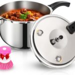 Stainless Steel Pressure Cooker 10 Quart, Induction Stove Top Pressure Cooker with Pressure Indicator Safeguard Devices, Compatible with Gas & Induction Cooker