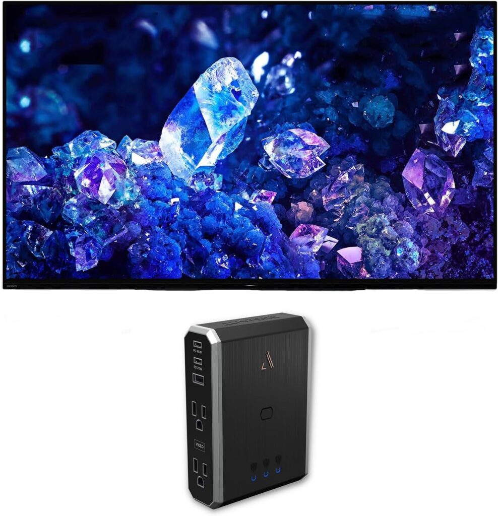 Sony XR42A90K 42″ 4K Bravia XR OLED High Definition Resolution Smart TV with an Austere 7S-PS4-US1 4-Outlet Power with Omniport USB (2022)