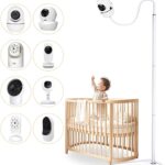 69″ Adjustable Height Floor Stand for Hello Baby Monitor, Gooseneck Swivel Holder Mount with Stable Base for HelloBaby,Nanit Pro,Owlet, Motorola,VAVA,1/4 Thread Connection, Universal Monitor Mount