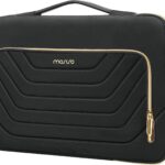 MOSISO 360 Protective Laptop Sleeve 13-14 inch, 13.3 inch Carry Case Compatible with MacBook Air 13, Compatible with MacBook Pro 13/14, Side Open Bag with Inverted Trapezoid Quilted Pocket, Black