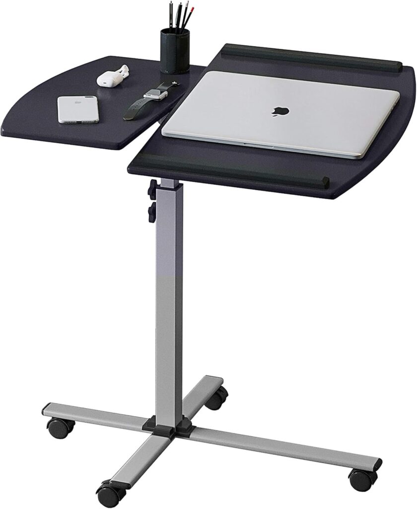 Techni Mobili Rolling Adjustable Laptop Cart, Graphite