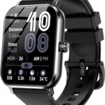 Smart Watch for Men Women, 1.83″ HD Touchsreen, Bluetooth Calling, 5 ATM Water-Resistance, 130+ Sports Modes, Health, Fitness & Sleep Tracker, Timer, Fitness Watch for Android/iOS (Black)