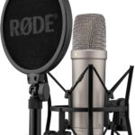 Rode NT1 5th Generation Condenser Microphone with SM6 Shockmount and Pop Filter,Silver