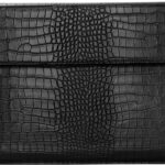 MOSISO Laptop Case 13.3 inch, 13-13.3 inch Laptop Sleeve Compatible with MacBook Air/Pro 13 / Pro 14, HP Dell ASUS Lenovo Notebook, Crocodile Grain PU Leather Flap Case Bag, Black