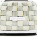 MACKENZIE-CHILDS 2-Slice Toaster, Decorative Toaster for Kitchen, Gray-and-White Sterling Check