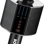 BONAOK Karaoke Microphone, Portable Wireless Bluetooth Karaoke Mic for Adults&Kids Car Home Outdoor Party, Karaoke Machine for PC/All Smartphone G50 Black 2025