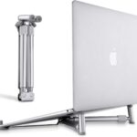 Portable Laptop Stand, Adjustable Laptop Stand for MacBook Pro, Aluminum Desk Foldable Compact Universal Computer Cooling Stand for 12 13 15 17 inch