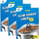 Slow Cooker Liners Small Size Pot Liners Disposable Cooking Bags Fit 1QT to 3QT Suitable for Slow Cooker and Oval & Round Pot (48)