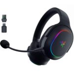Razer Barracuda X Chroma Wireless Gaming Headset: 2.4GHz Wireless & Bluetooth – Lightweight – Chroma RGB – 40mm Drivers – Cardioid Mic – 70 Hr Battery – for PC, Mac, PS5, Switch 2, Smartphone – Black