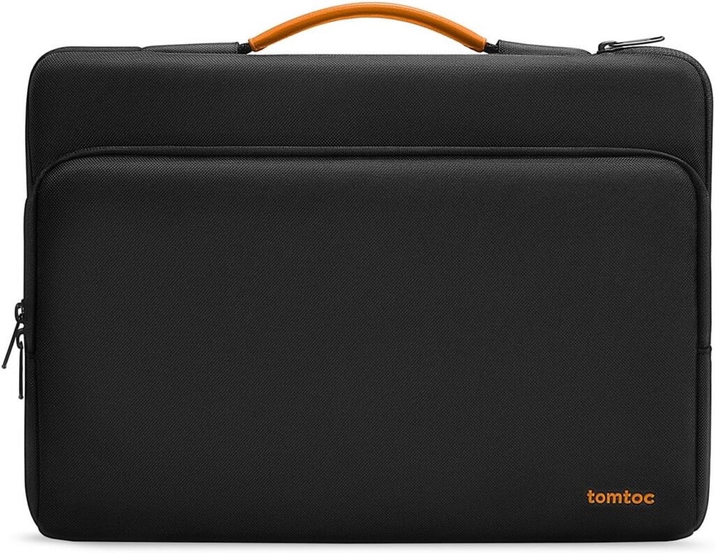 tomtoc 360° Protective Laptop Sleeve for 13.5-14.4 Inch Surface Laptop 6/5/Studio 2/1, Surface Book, Water-Resistant Shockproof Carrying Case Bag for Acer Aspire/Swift, ASUS Vivobook/Zenbook 14, Black
