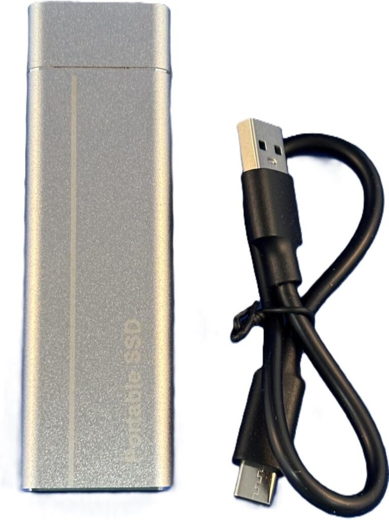 Portable SSD External Hard Drive, Red, M.2 Type-C, 4TB Storage, USB 3.1, Compatible with Windows.7/10/11 SHL-R320 Silver