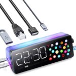 Laptop Docking Station, 7-in-1 USB C Docking Station with Screen, Multiple Built-in Apps, USB C Hub with HDMI 4K@60Hz, 1 Gbps Ethernet, 90W Max Charging for Laptop, 5Gbps USB-A/C Ports for Windows/Mac