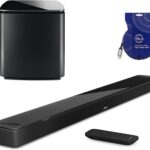 Bose Smart Ultra Dolby Atmos Soundbar 41″, Black, Bundle Bass Module 700 + H&A High-Speed HDMI Cable (Soundbar + Bass Module + HDMI Cable)