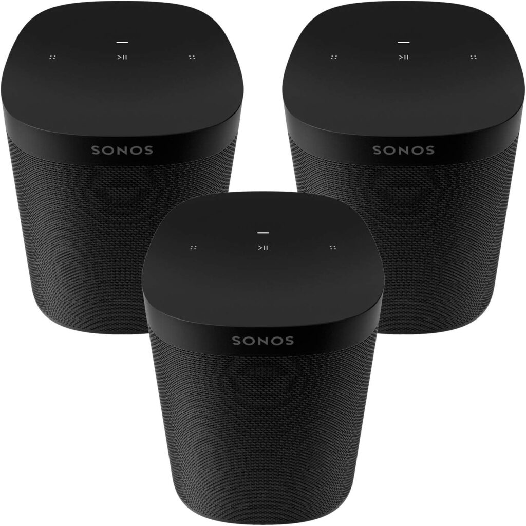 Three Room Set Sonos One SL – The powerful microphone-free speaker for music and more – Black